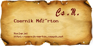 Csernik Márton névjegykártya