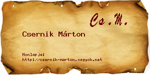 Csernik Márton névjegykártya